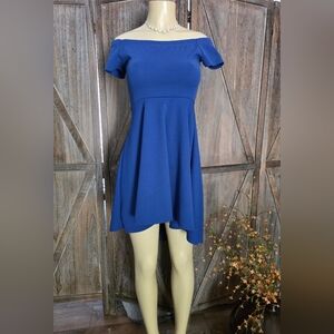 Blue Short Sleeve Dress